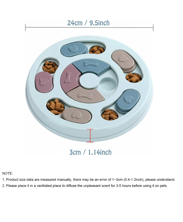 Bol interactif de cachette de nourriture pour chien