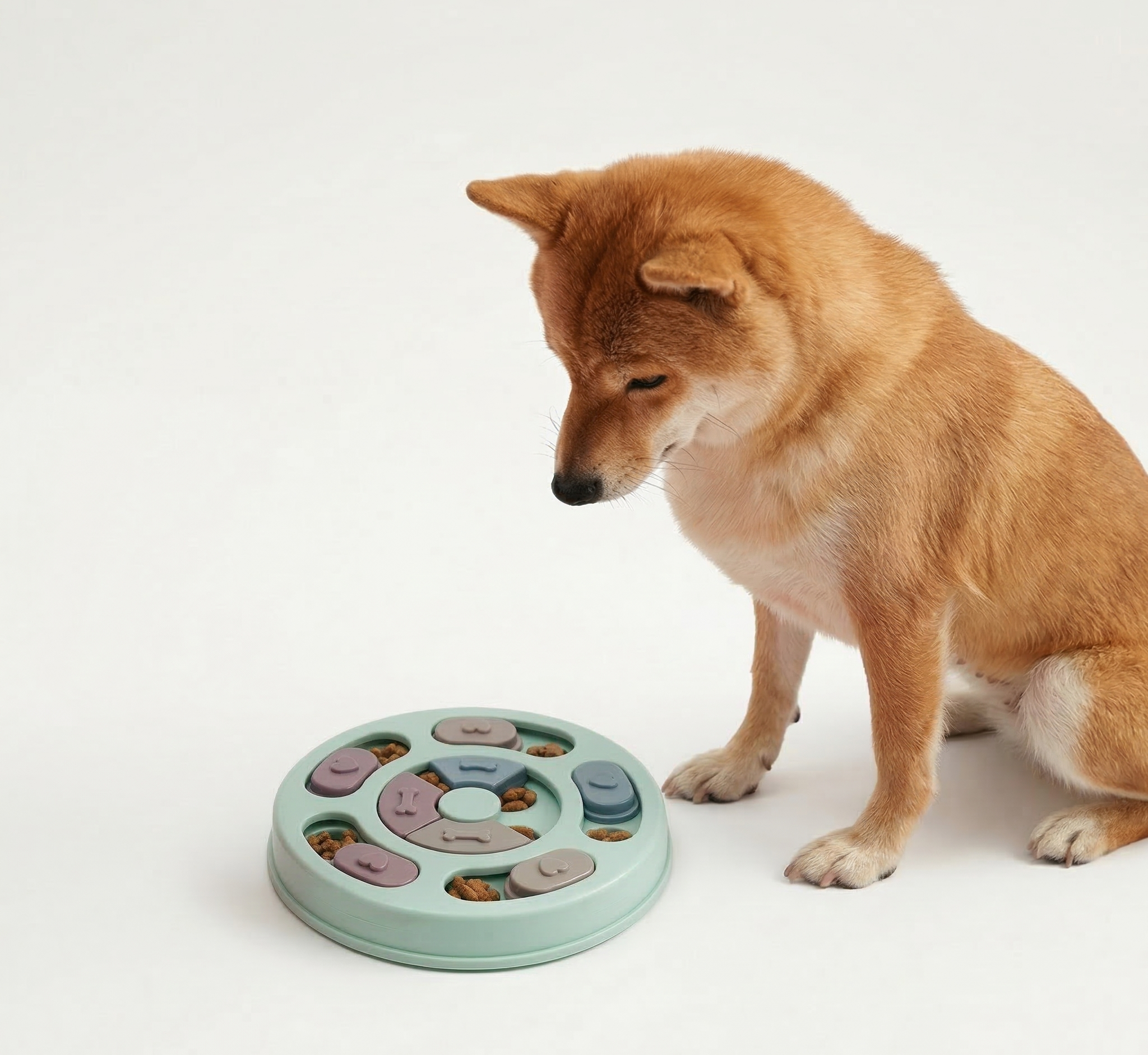 Bol interactif de cachette de nourriture pour chien