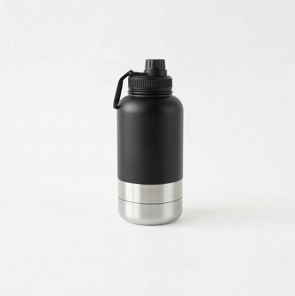 Bouteille de voyage isotherme tout-en-un pour chiens